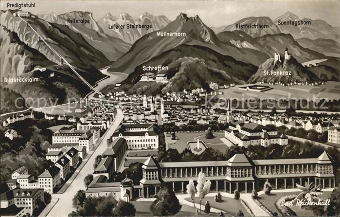 Bad Reichenhall Kurhaus Kurgarten Alpenpanorama aus der Vogelperspektive