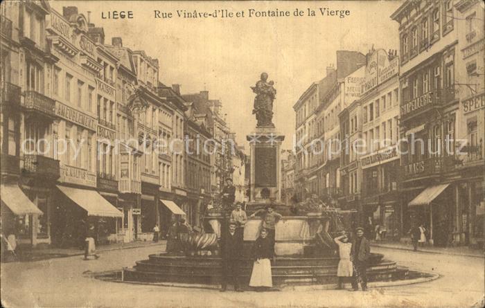 Liege Luettich Rue Vinave d Ile et Fontaine de la Vierge