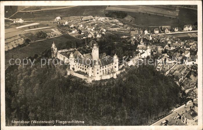 Montabaur Westerwald Schloss Fliegeraufnahme