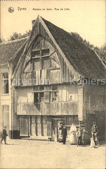 Ypern Ypres Maison en bois Rue de Lille
