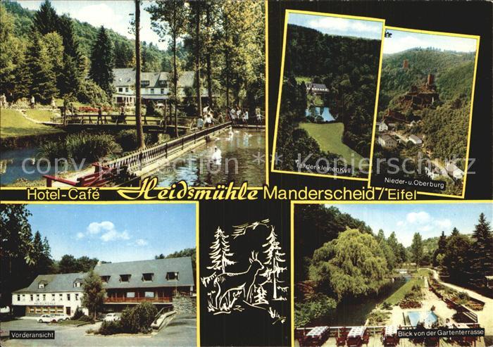 Manderscheid Eifel Hotel Cafe Restaurant Heidsmuehle Schwanenteich Kleine Kyll B