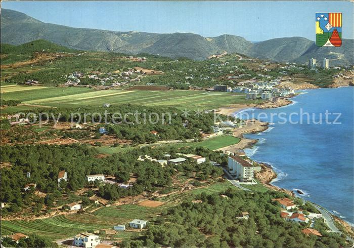 Moraira Kueste Berge Fliegeraufnahme