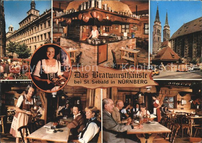 NueRNBERG  CITY Bratwursthaeusle bei St Sebald Gaststube Rathausplatz