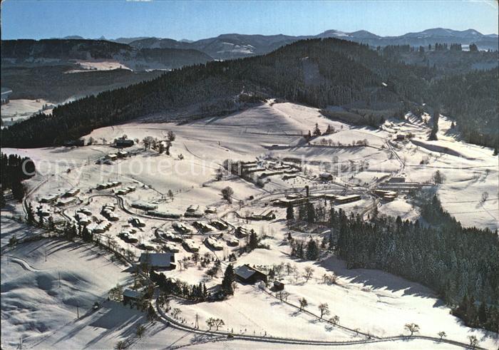 Maierhoefen Allgaeu Ferienzentrum Winterpanorama Fliegeraufnahme