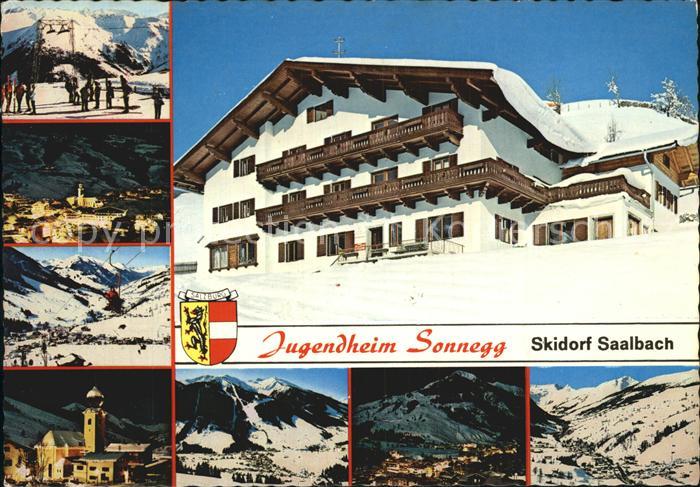 Saalbach-Hinterglemm Jugendheim Sonnegg Skidorf Sessellift Kirche Alpen
