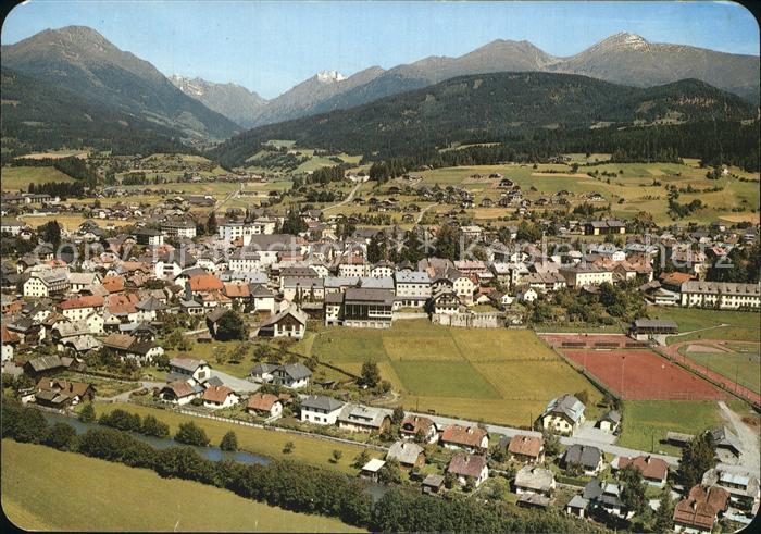 Tamsweg Lungau Gesamtansicht mit Alpenpanorama Fliegeraufnahme