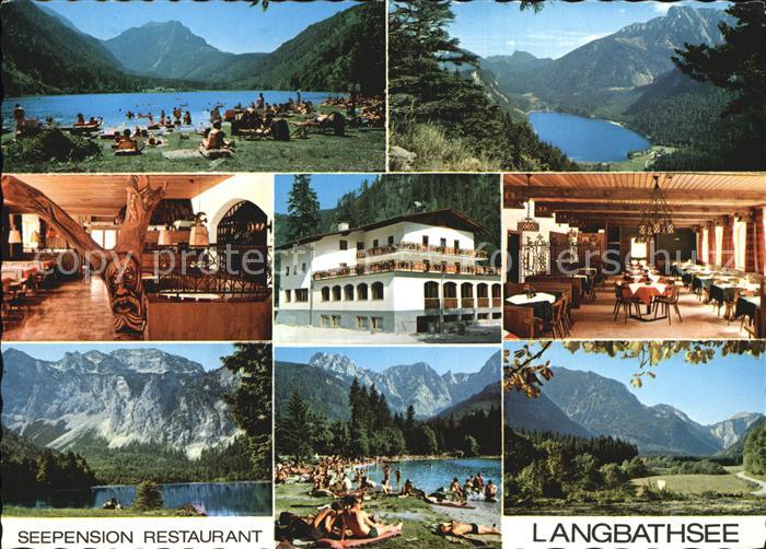Ebensee Oberoesterreich Seepension Restaurant Langbathsee Badestrand Alpenpanora