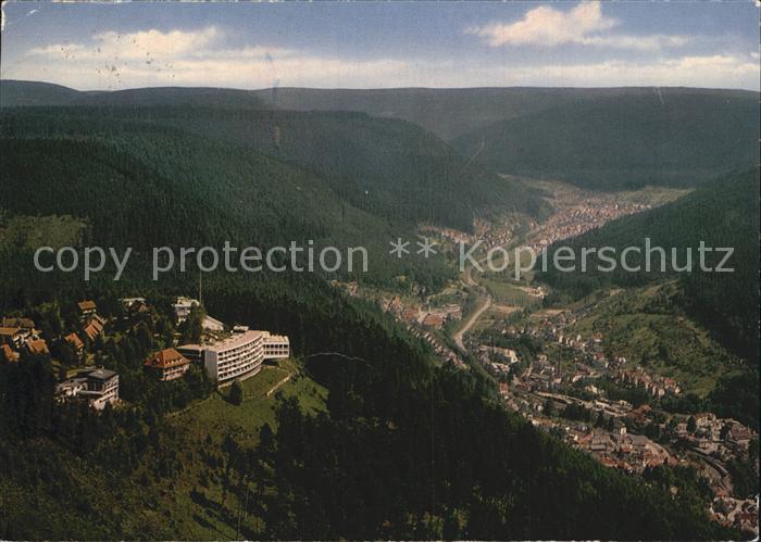 Bad Wildbad Staatsbad im Schwarzwald Fliegeraufnahme