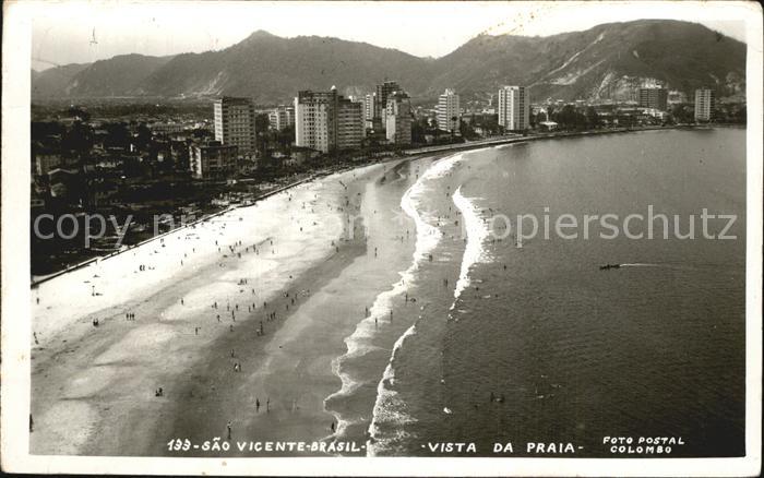 Sao Vicente Sao Paulo Fliegeraufnahme Strand