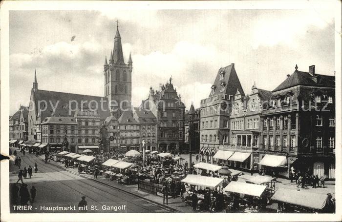 TRIER  CITY Hauptmarkt mit Sankt Gangolf
