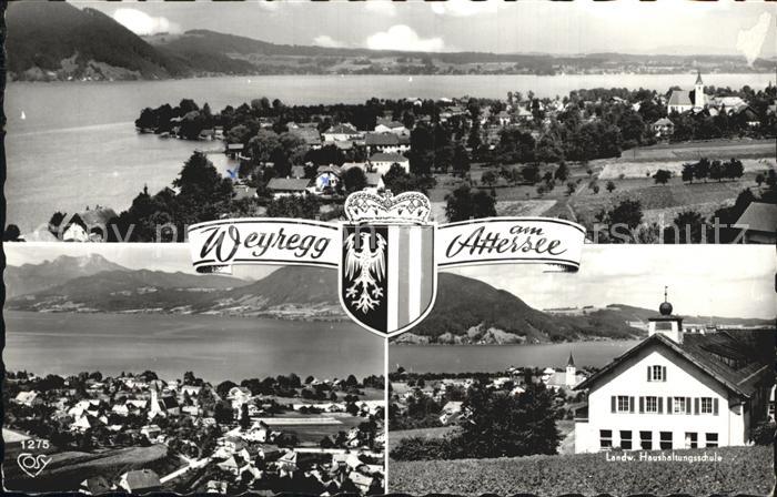 Weyregg Attersee Panorama Landwirtschaftliche Haushaltsschule