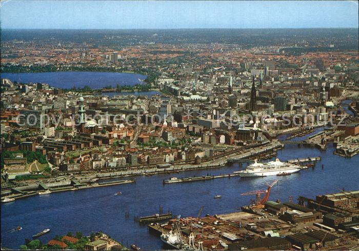 HAMBURG  CITY Fliegeraufnahme Hafen