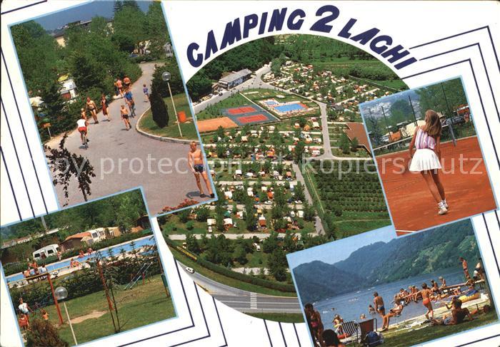 Levico Terme Campingplatz 2 Laghi Tennisplatz Pool Strand
