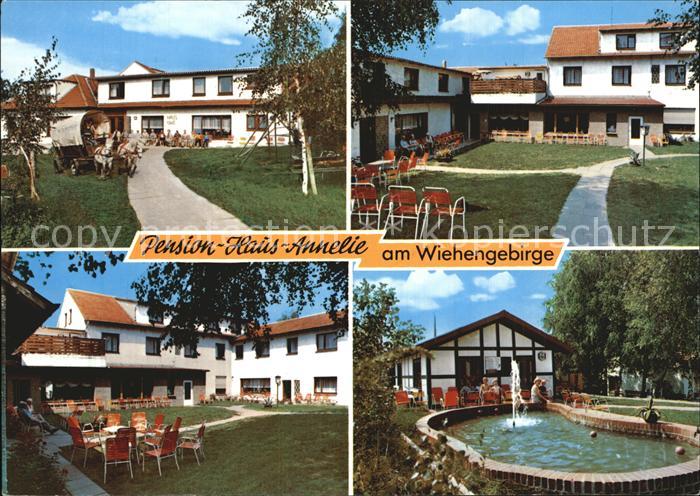 Bad Holzhausen Luebbecke Pension Haus Annelie Garten Brunnen