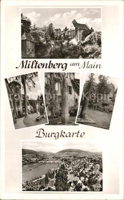 Miltenberg Main Burgkarte Teilansichten Panorama