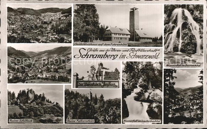 Schramberg Total Gedaechtnishaus Fohrenbuehl Wasserfall Bernecktal Ruine Schilte