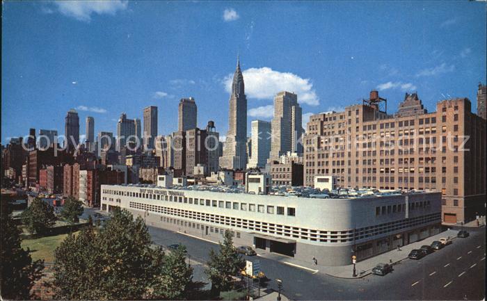 Manhattan New York Skyline showing the new East Side Airlines Terminal