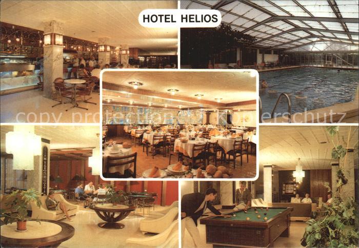 Lloret de Mar Hotel Helios Bar Speisesaal Hallenbad Spielzimmer