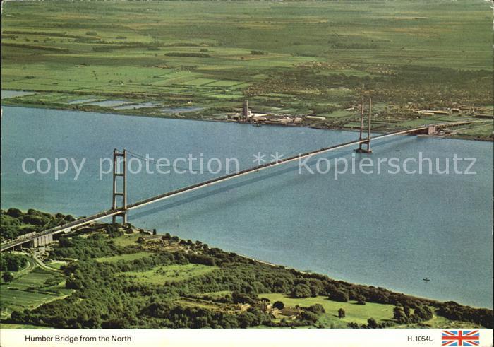 Hessle Humber Bridge from the North Air view