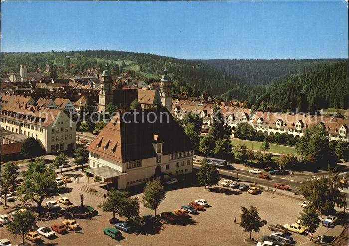FREUDENSTADT BW Marktplatz mit Ev Stadtkirche Fliegeraufnahme