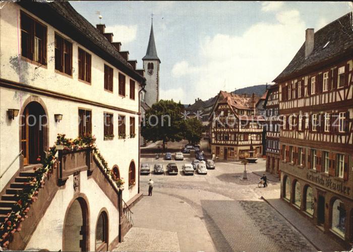 Mosbach Baden Rathaus und Marktplatz