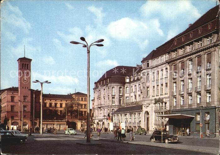 ERFURT  CITY Bahnhofsplatz mit Interhotel Erfurter Hof