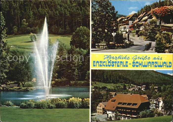 Enzkloesterle Fontaene Strassenpartie