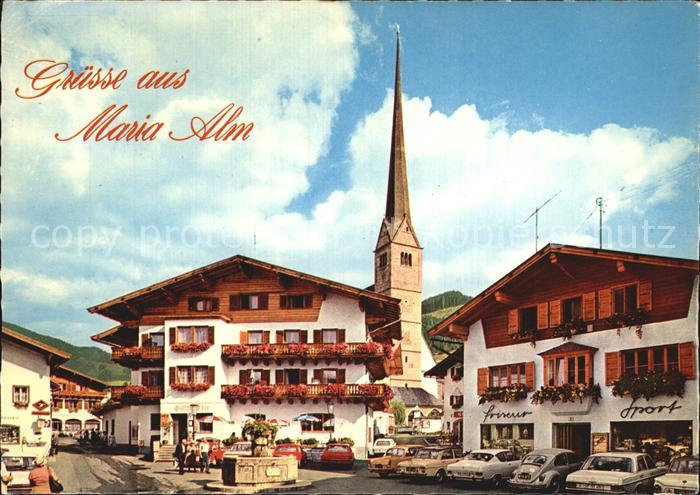 Maria Alm Steinernen Meer Markt Brunnen Kirche