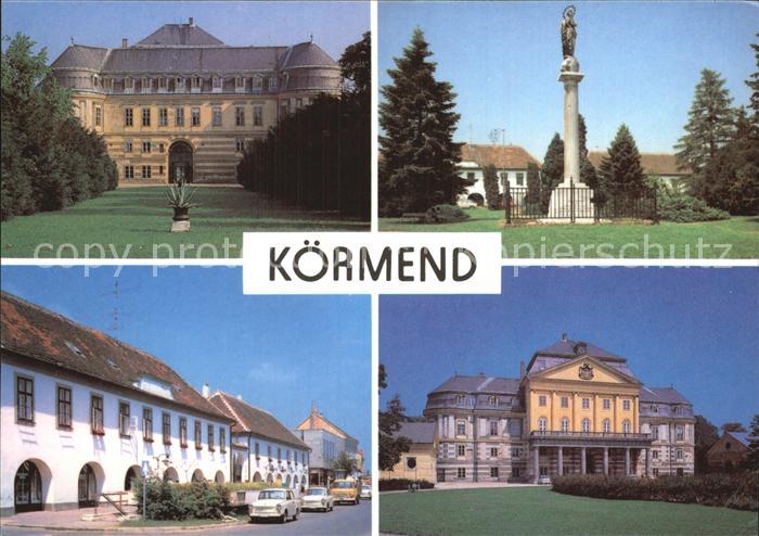 Koermend Schloss Denkmal Strassenpartie Hotel