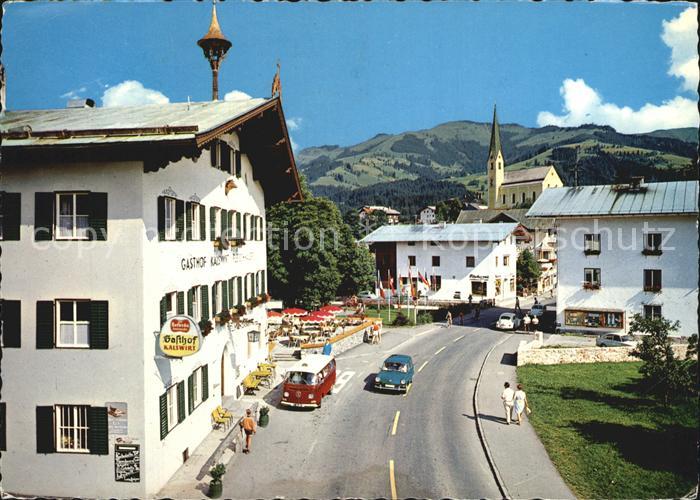 Kirchberg Tirol Strassenmotiv Gasthaus Kalswirt Hahnenkamm