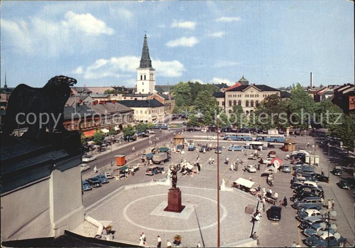 Karlstad Varmlands Lan View of the Main Square the Cathedral and the higher grad