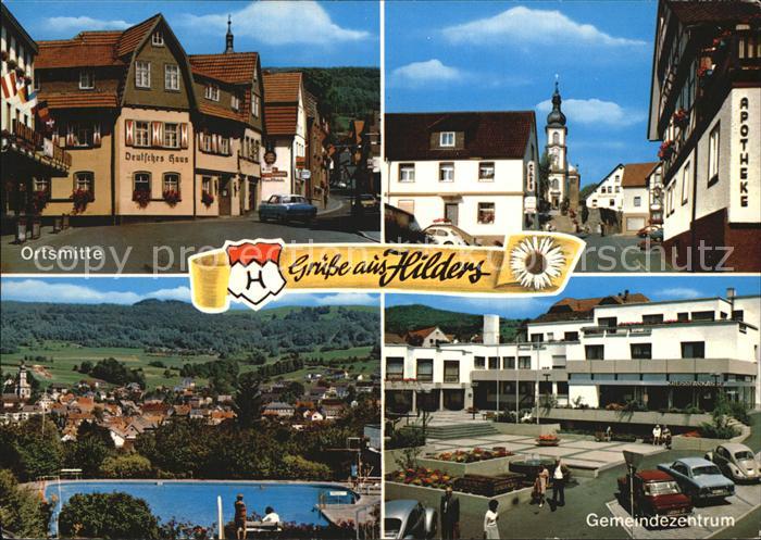 Hilders Rhoen Deutsches Haus Apotheke Kirche Panorama Gemeindezentrum