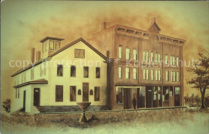 Plainville Connecticut Mural in office of Plainville Chamber of Commerce