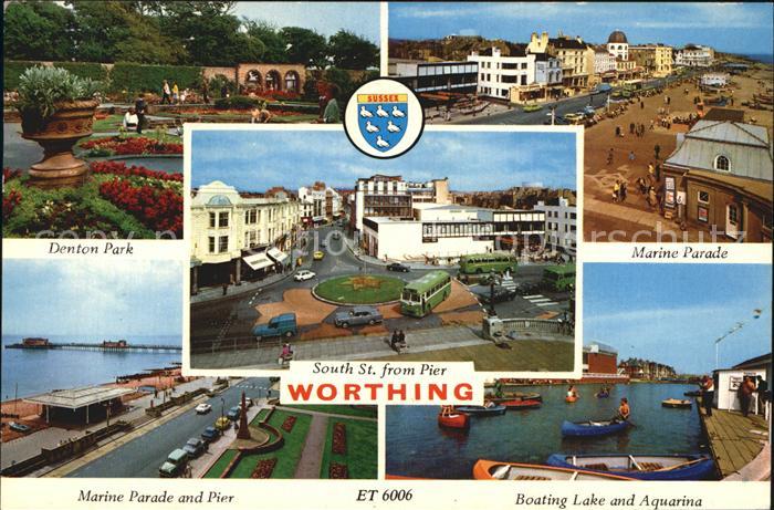 Worthing West Sussex Denton Park Marine Parade South St from Pier Marine and Pie