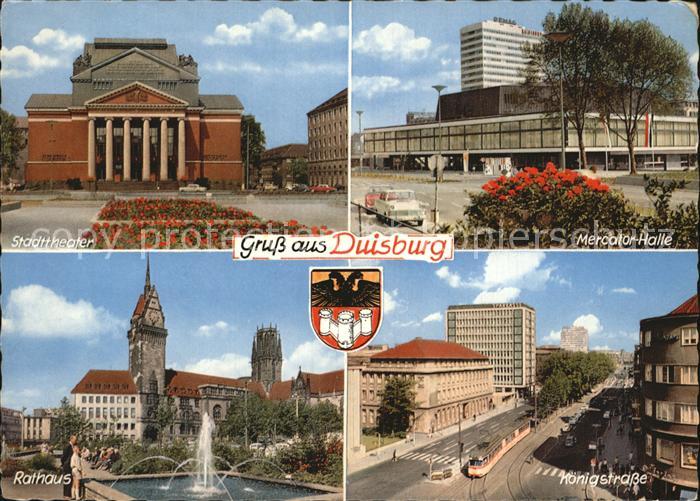 Duisburg Ruhr Stadttheater Mercator Halle Rathaus Koenigstrasse