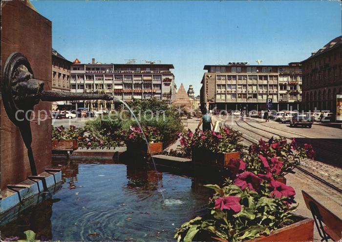 Karlsruhe Baden Marktplatz Brunnen