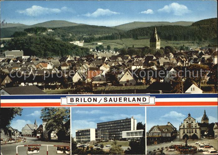 Brilon Hochsauerlandkreis NRW Stadtblick Teilansichten Markt Brunnen