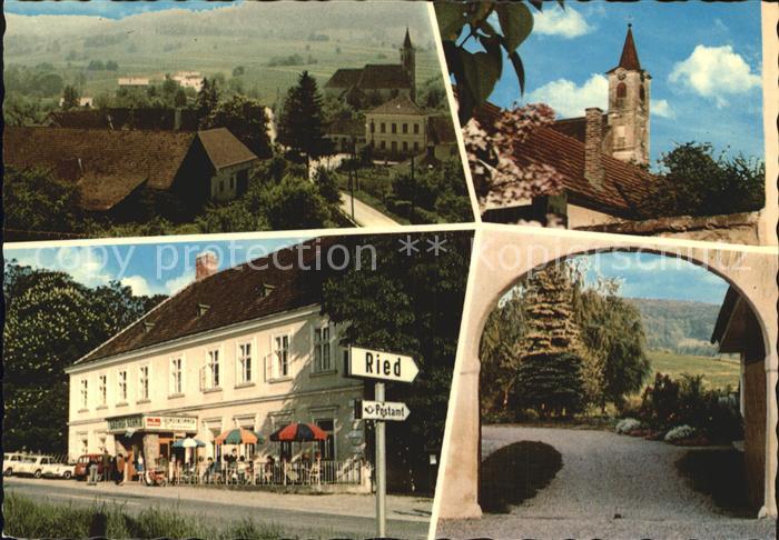 Ried Riederberg Gasthof Schmid Terrasse Teilansichten Kirche