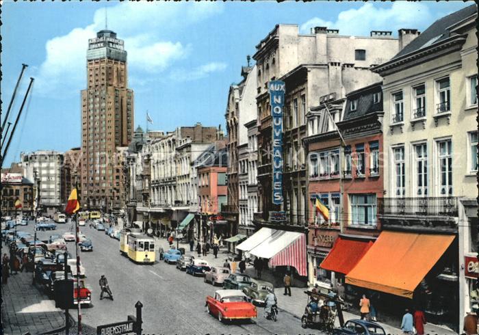 Antwerpen Anvers Meir plaats en Boerentoren