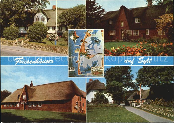 SYLT Insel Schleswig-Holstein Friesenhaeuser Lageplan