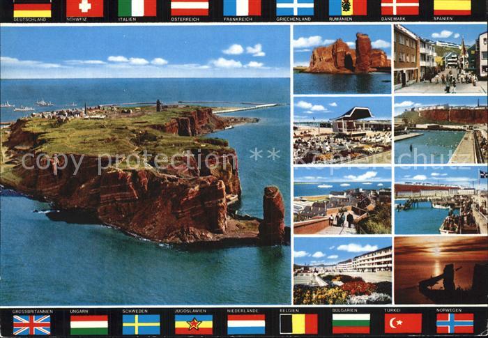 HELGOLAND Insel Schleswig-Holstein Fliegeraufnahme Lange Anna Strandpartien Mole