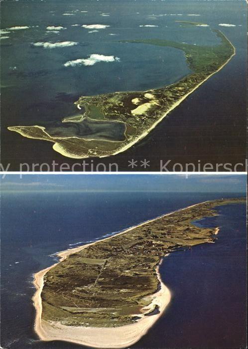 Insel Sylt Fliegeraufnahmen Nordteil und Suedteil mit Hoernum
