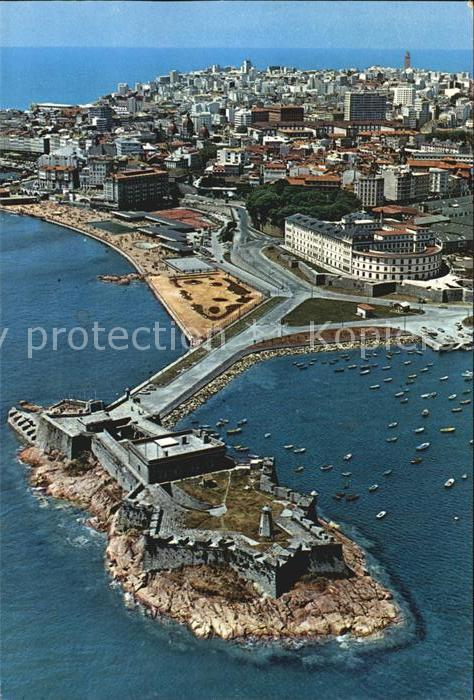 La Coruna Vista aerea con Castillo en primer termino