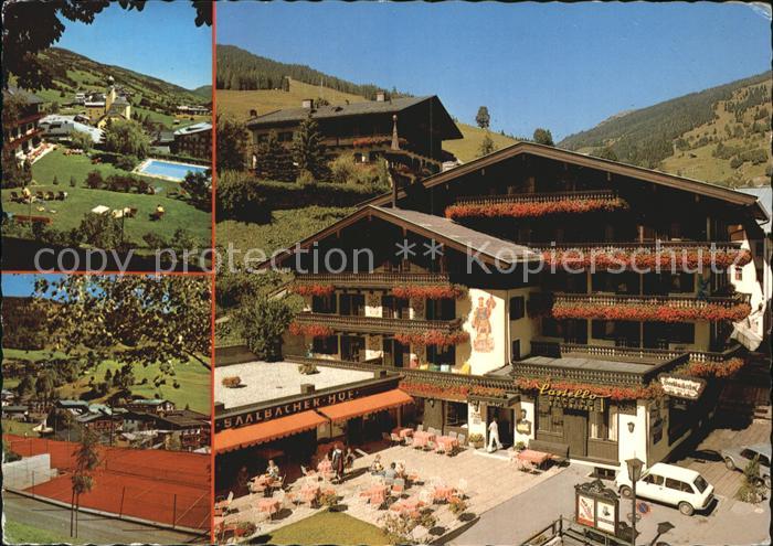 Saalbach-Hinterglemm Hotel Saalbacherhof Swimmingpool Tennisplatz