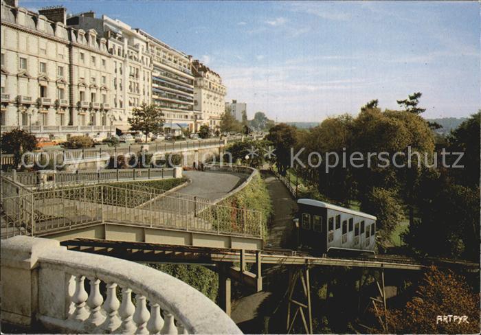 Pau 64 Le Funiculaire et le Boulevard des Pyrenees