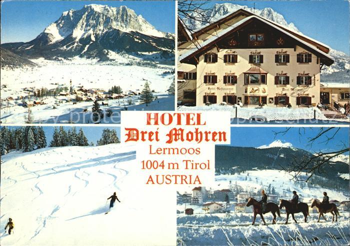 Lermoos Tirol Panorama Hotel Drei Mohren Skipiste Reiter