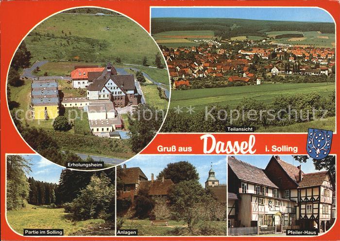 Dassel Solling Fliegeraufnahme Erholungsheim Panorama Anlagen Pfeiler Haus