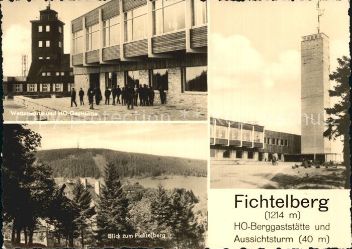 Oberwiesenthal Erzgebirge Wetterwarte und HO Gaststaette Fichtelberg Aussichtstu
