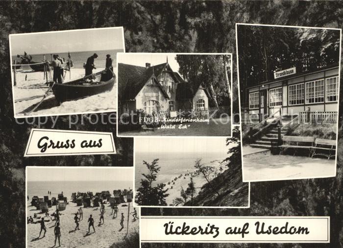 ueckeritz Usedom Strand Steilkueste FDGB Kinderferienheim Wald Eck Strandbaude