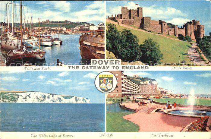 Dover Kent UK Kreidefelsen Meer Hafen